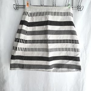 Black and White Zara Mini Skirt